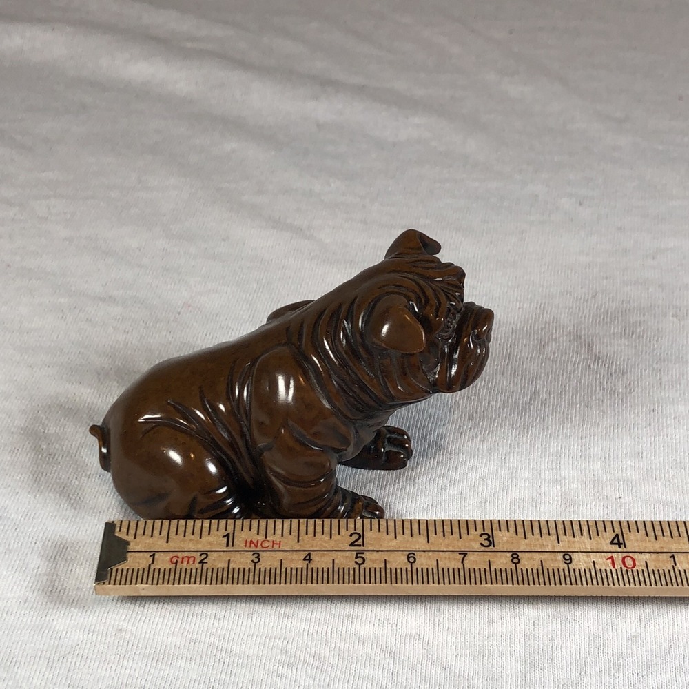 Vintage Aldon Accessories Bulldog Dog Figurine Taiwan Imitation Shou Shan Stone - Picture 8 of 8